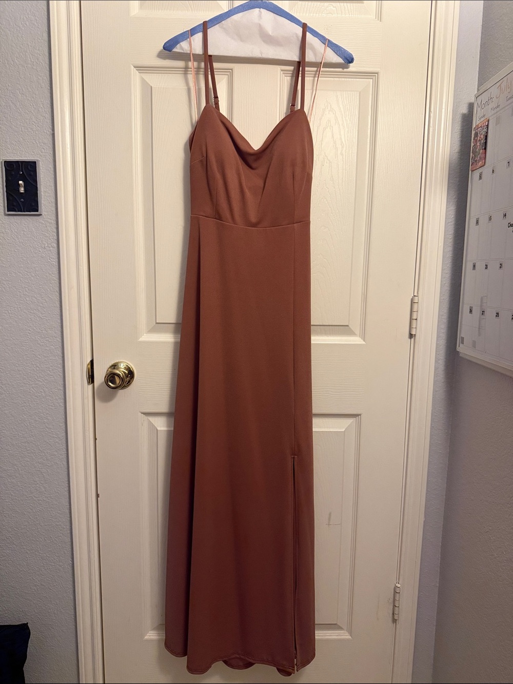 Birdy Grey Dusty Rose Bridesmaid Dress with Bow-Tie Back and Slit